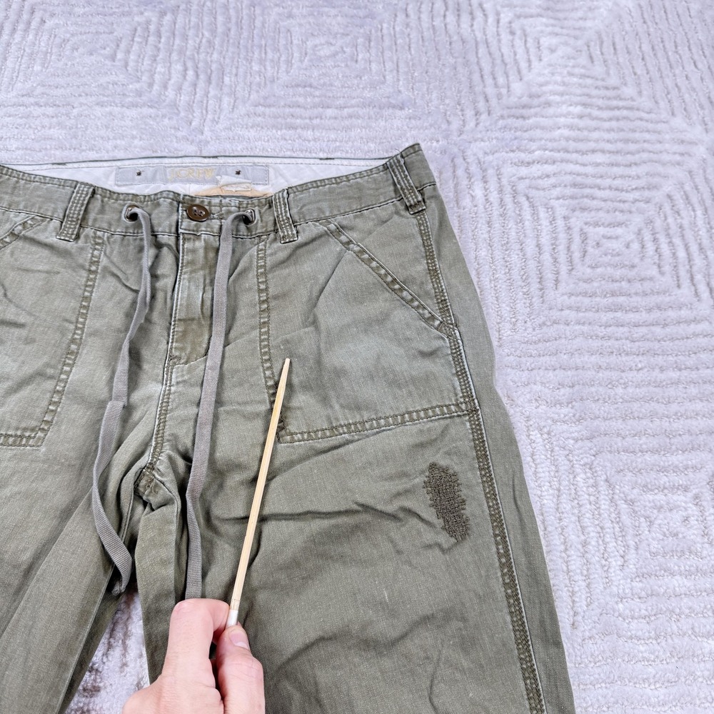J Crew Pants Women 4 Green Favorite Fit Utility Skater Punk Army Tech Boho Y2k - Picture 10 of 14
